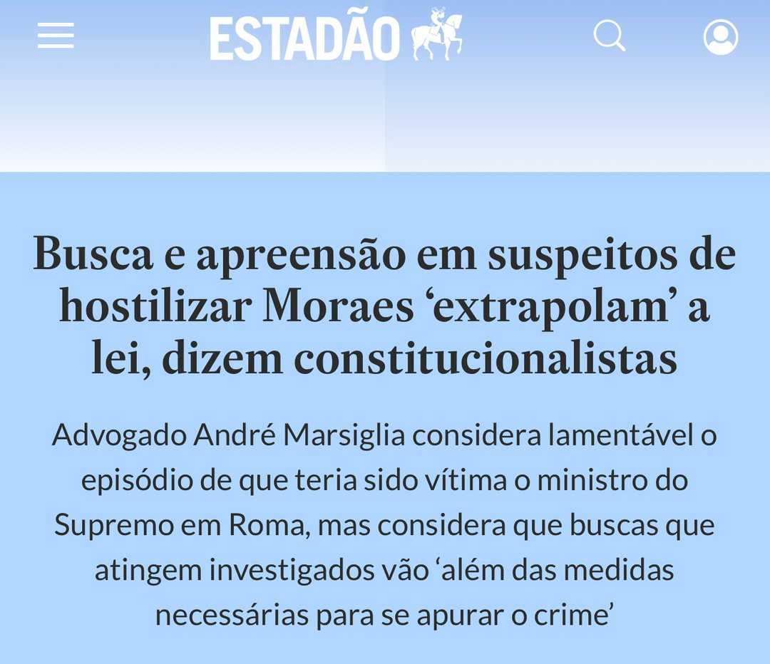 Busca e apreensão em suspeitos de hostilizar Moraes ‘extrapolam’ a lei, dizem constitucionalistas.